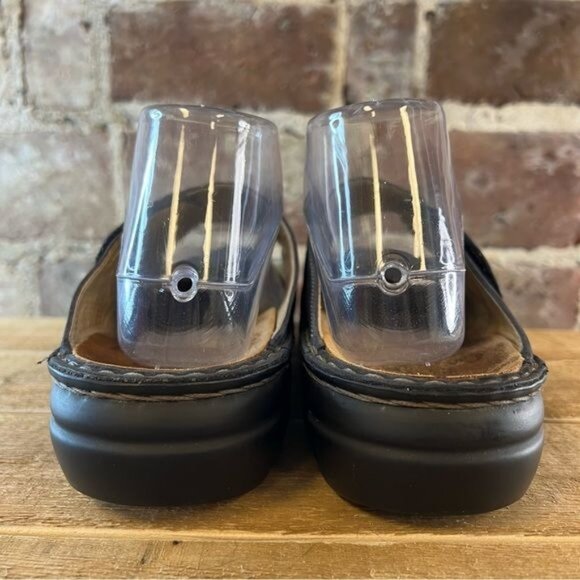 Finn Comfort "Stanford" Clog In Black / Blue Leather Slip- On Size EU 39 US 8-8. - Picture 6 of 11